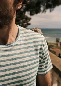 T-Shirt Fabio - Écru / Ciel — view 2