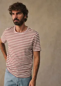 T-Shirt Fabio - Écru / Rose Ancien — view 3