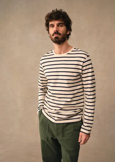 T-Shirt Geron - Marine Écru