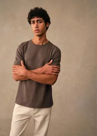 T-Shirt Gideon - Marron Chiné — view 2