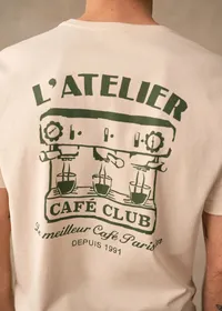 T-Shirt L'Atelier Café Club - Écru — view 2