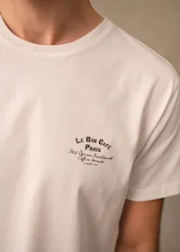 T-Shirt Le Bon Café Paris - Blanc — view 4