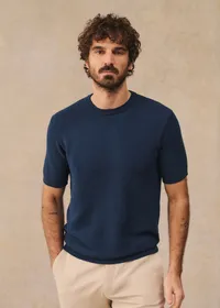 T-Shirt Maille Simeone - Marine — view 3