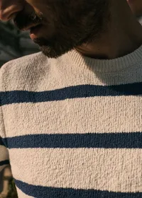 T-Shirt Maille Vardy - Écru / Bleu — view 2