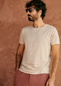 T-Shirt Martin - Beige Rayures Écrues — view 2