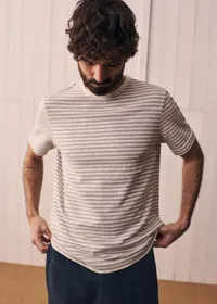 T-Shirt Nilas - Rayures Gris / Écru — view 3