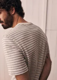 T-Shirt Nilas - Rayures Gris / Écru — view 4