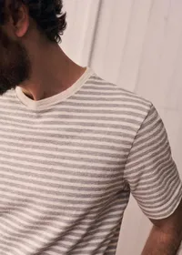 T-Shirt Nilas - Rayures Gris / Écru — view 5