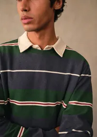 T-Shirt Pedro - Rayures Vert / Marine / Bordeaux — view 3