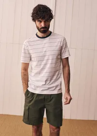 T-Shirt Samy - Blanc Rayures Fines Noires — view 2