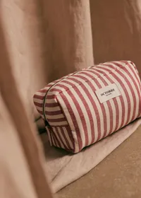 Trousse de toilette Twyman - Rouge / Écru — view 3