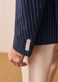 Veste Hampton - Marine Rayures Blanches — view 3