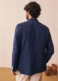 Veste Hampton - Marine Rayures Blanches — view 5