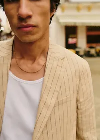 Veste Kale - Beige Rayures Fines Marron — view 4