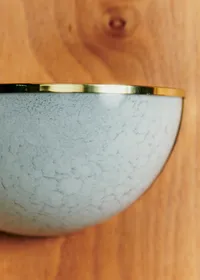 Paire d'appliques vintage en verre moucheté de murano et laiton - Verre et laiton — view 3