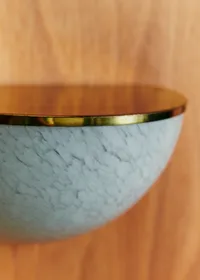 Paire d'appliques vintage en verre moucheté de murano et laiton - Verre et laiton — view 4