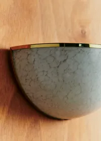 Paire d'appliques vintage en verre moucheté de murano et laiton - Verre et laiton — view 5