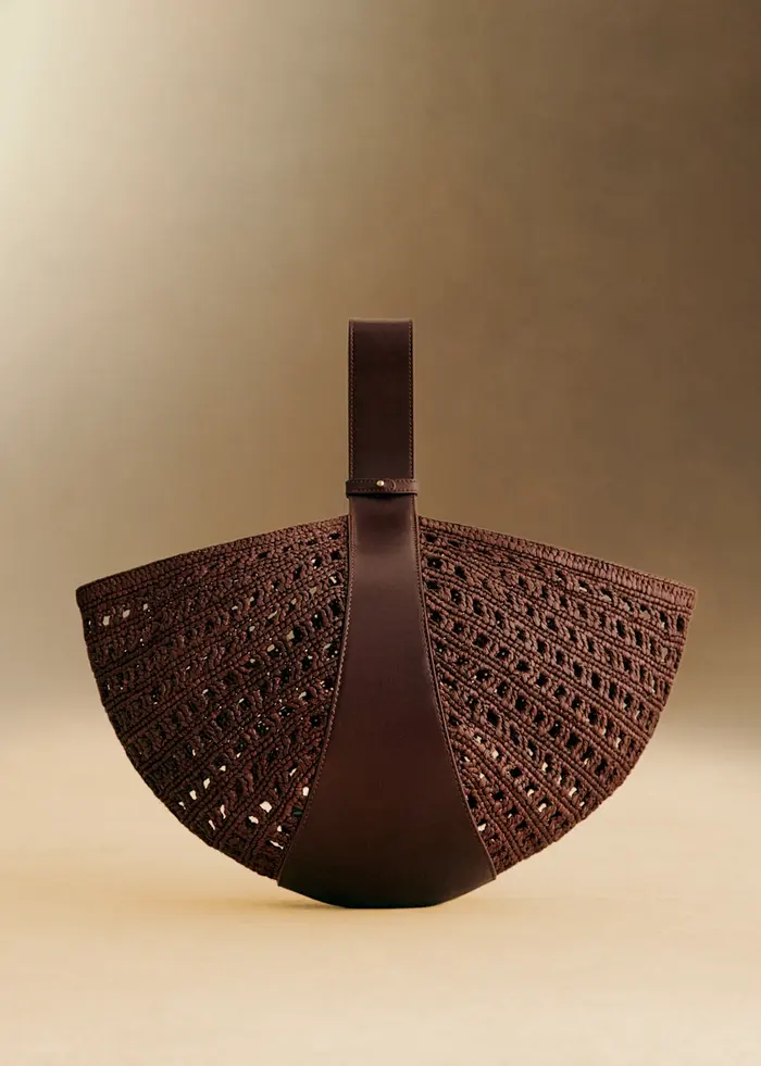 Panier Cleo - Raphia Choco