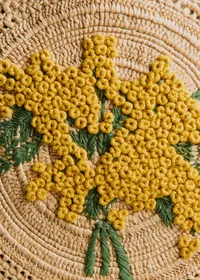 Panier June - Raphia Broderie Mimosa — view 4