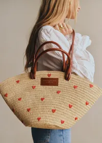 Panier Justine - Raphia Broderie Coeur — view 3
