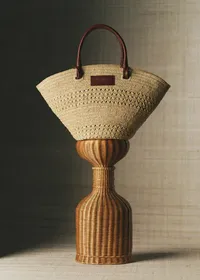 Panier Justine - Raphia Naturel Ajouré — view 3