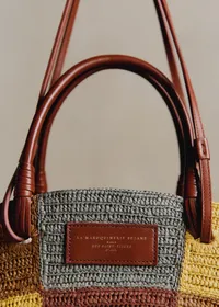 Panier Justine - Raphia Ocre Multi — view 2