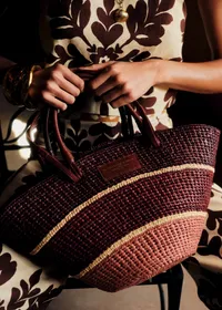 Panier Justine - Raphia Rose Multi — view 5