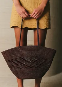 Panier Maia - Raphia Choco Ajouré — view 4