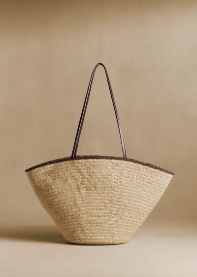 Panier Maia - Raphia Naturel Choco