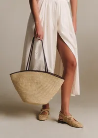 Panier Maia - Raphia Naturel Choco — view 2