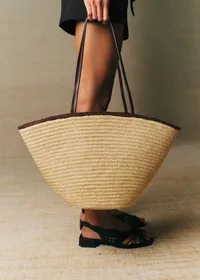 Panier Maia - Raphia Naturel Choco — view 4