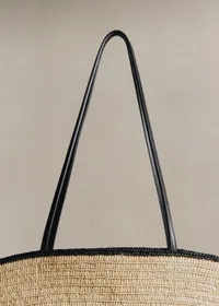 Panier Maia - Raphia Naturel Noir — view 2