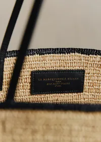Panier Maia - Raphia Naturel Noir — view 3
