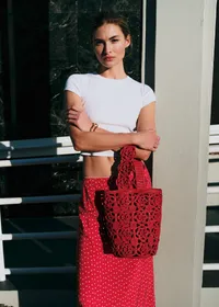 Panier Marcia - Raphia Rouge — view 3