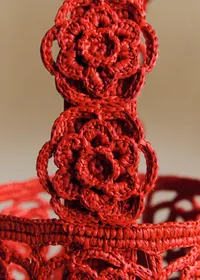 Panier Marcia - Raphia Rouge — view 5