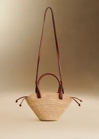 Panier Mini Justine - Raphia Broderie Coeur — view 2