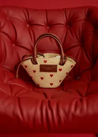 Panier Mini Justine - Raphia Broderie Coeur — view 4