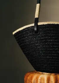 Panier Mini Maia - Raphia Noir — view 2
