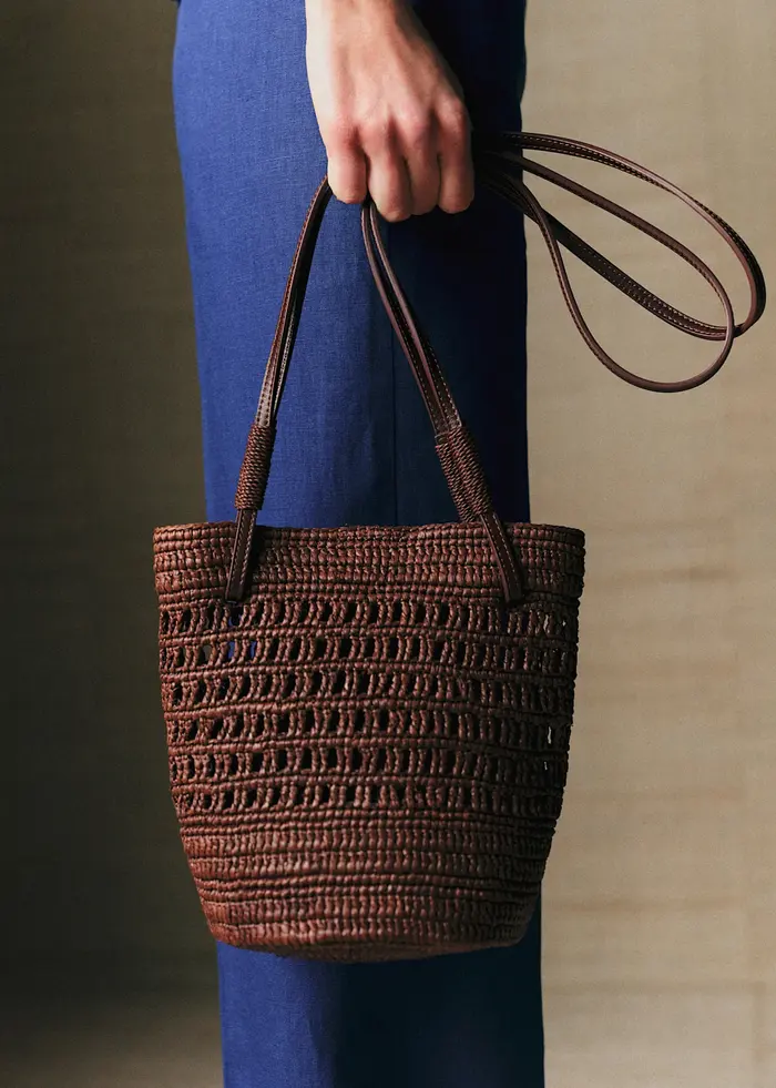 Panier Rosie - Raphia Choco