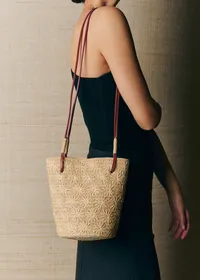 Panier Rosie - Raphia Naturel Broderie — view 3