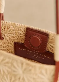 Panier Rosie - Raphia Naturel Broderie — view 5
