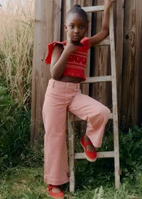 Pantalon Anton - Rouge Rayé — view 2
