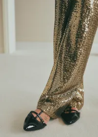 Pantalon AZIM - Sequins Chevron Doré — view 3