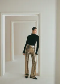 Pantalon AZIM - Sequins Chevron Doré — view 4