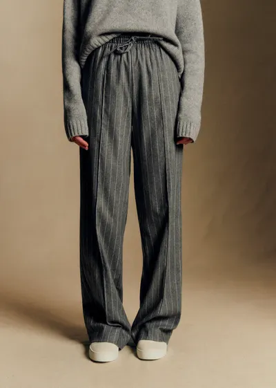 Pantalon Bruce - Rayures Tennis Grise