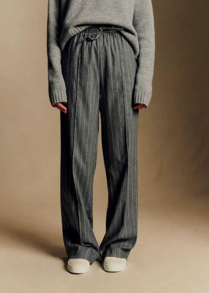 Pantalon Bruce - Rayures Tennis Grise