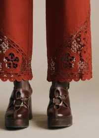 Pantalon Bruce - Sézane x SEA NY - Broderie Unie Bordeaux — view 5