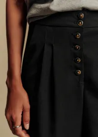 Pantalon Cesar - Noir Boutons Corne — view 2