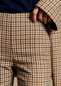 Pantalon Ciara - Carreaux Camel Beige et Noir — view 3