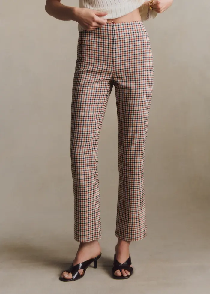 Pantalon Ciara - Carreaux Marine Ecru Terre